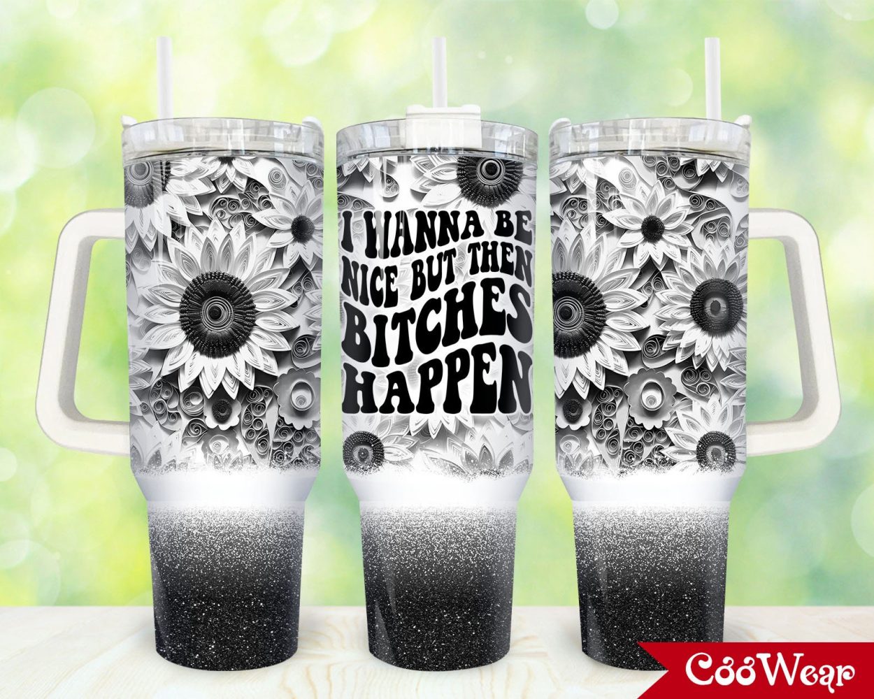 Sunflowers Custom Stanley Quencher 40Oz Stainless Steel Tumbler With Handle