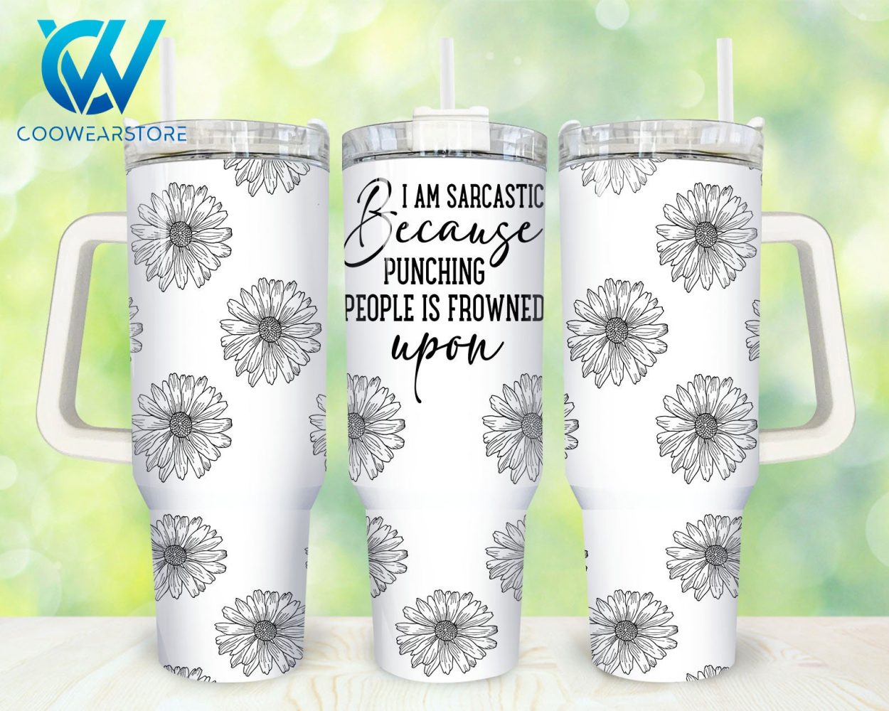 Sunflowers Custom Stanley Quencher 40Oz Stainless Steel Tumbler With Handle