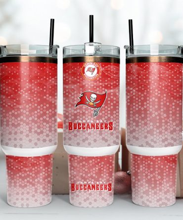 Tampa Bay Buccaneers Nfl Custom Stanley Quencher 40Oz Stainless Steel Tumbler With Handle