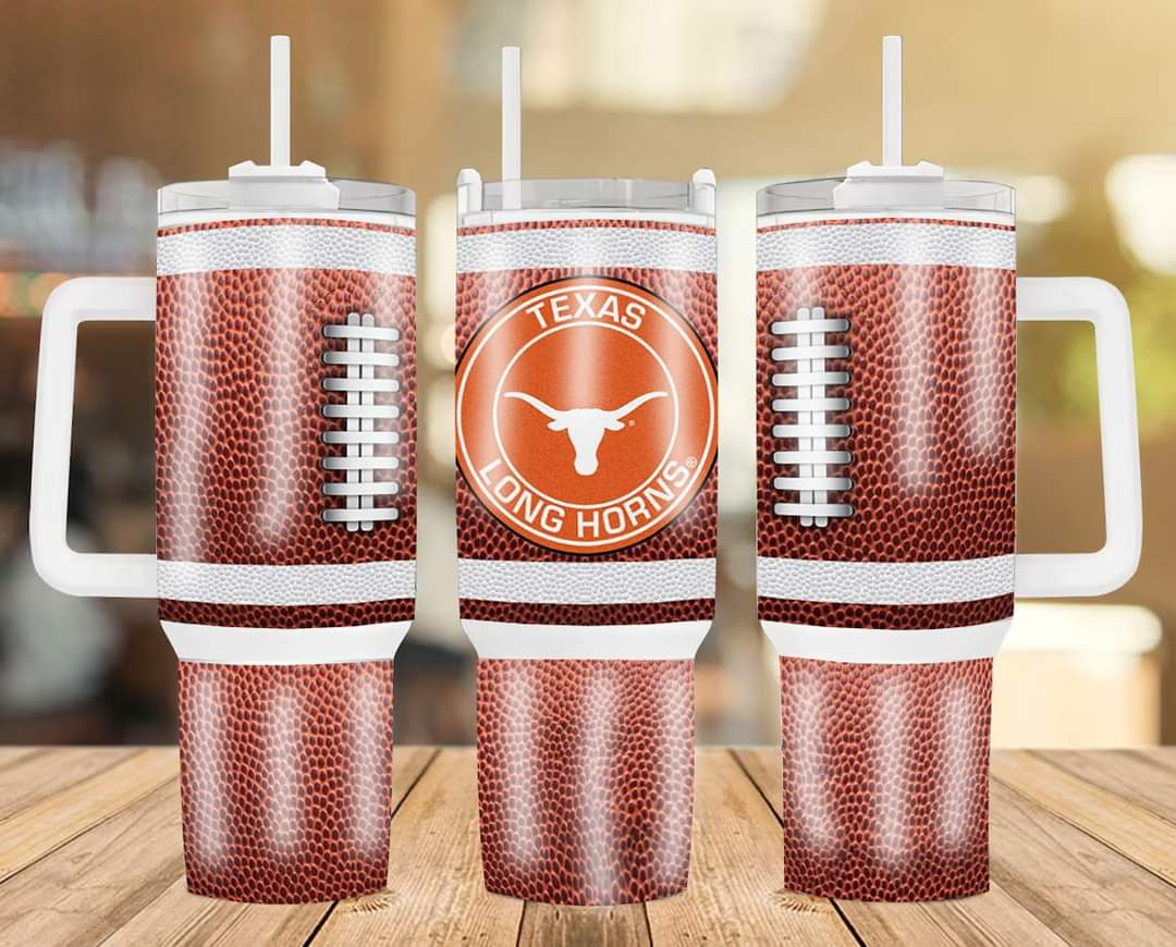 Texas Longhorns Football Team Ncaa Custom Stanley Quencher 40Oz Stainless Steel