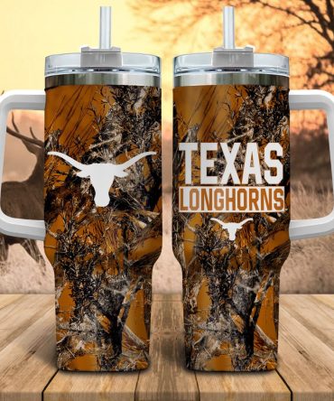 Texas Longhorns Ncaa Hunting Custom Stanley Quencher 40Oz Stainless Steel Tumbler With Handle