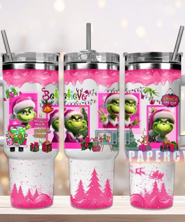 The Grinch Custom Stanley Quencher 40Oz Stainless Steel Tumbler With Handle