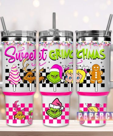 The Grinch Custom Stanley Quencher 40Oz Stainless Steel Tumbler With Handle
