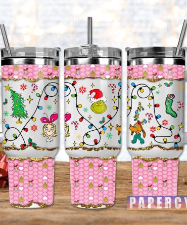 The Grinch Custom Stanley Quencher 40Oz Stainless Steel Tumbler With Handle