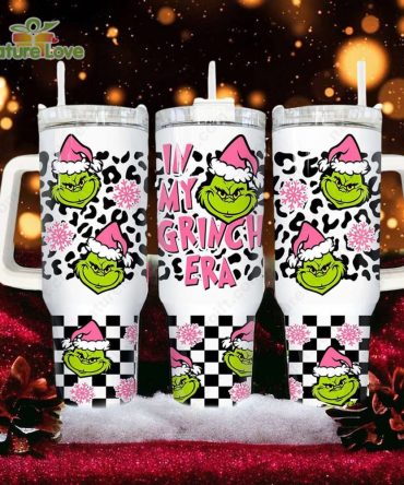 The Grinch Disney Movies Custom Stanley Quencher 40Oz Stainless Steel Tumbler With Handle