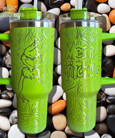The Grinch Disney Movies Custom Stanley Quencher 40Oz Stainless Steel Tumbler With Handle
