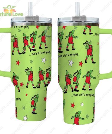 The Grinch Disney Movies Custom Stanley Quencher 40Oz Stainless Steel Tumbler With Handle