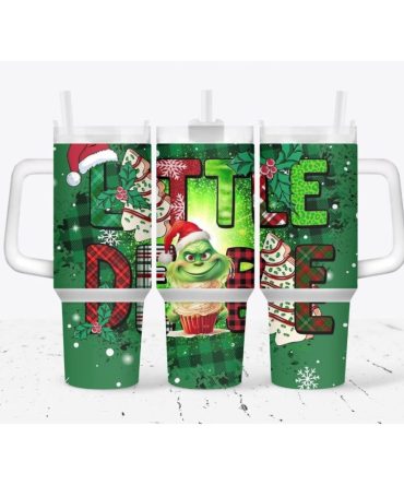 The Grinch Merry Xmas Movies Custom Stanley Quencher 40Oz Stainless Steel Tumbler With Handle