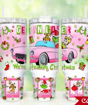 The Grinch Movies Custom Stanley Quencher 40Oz Stainless Steel Tumbler With Handle