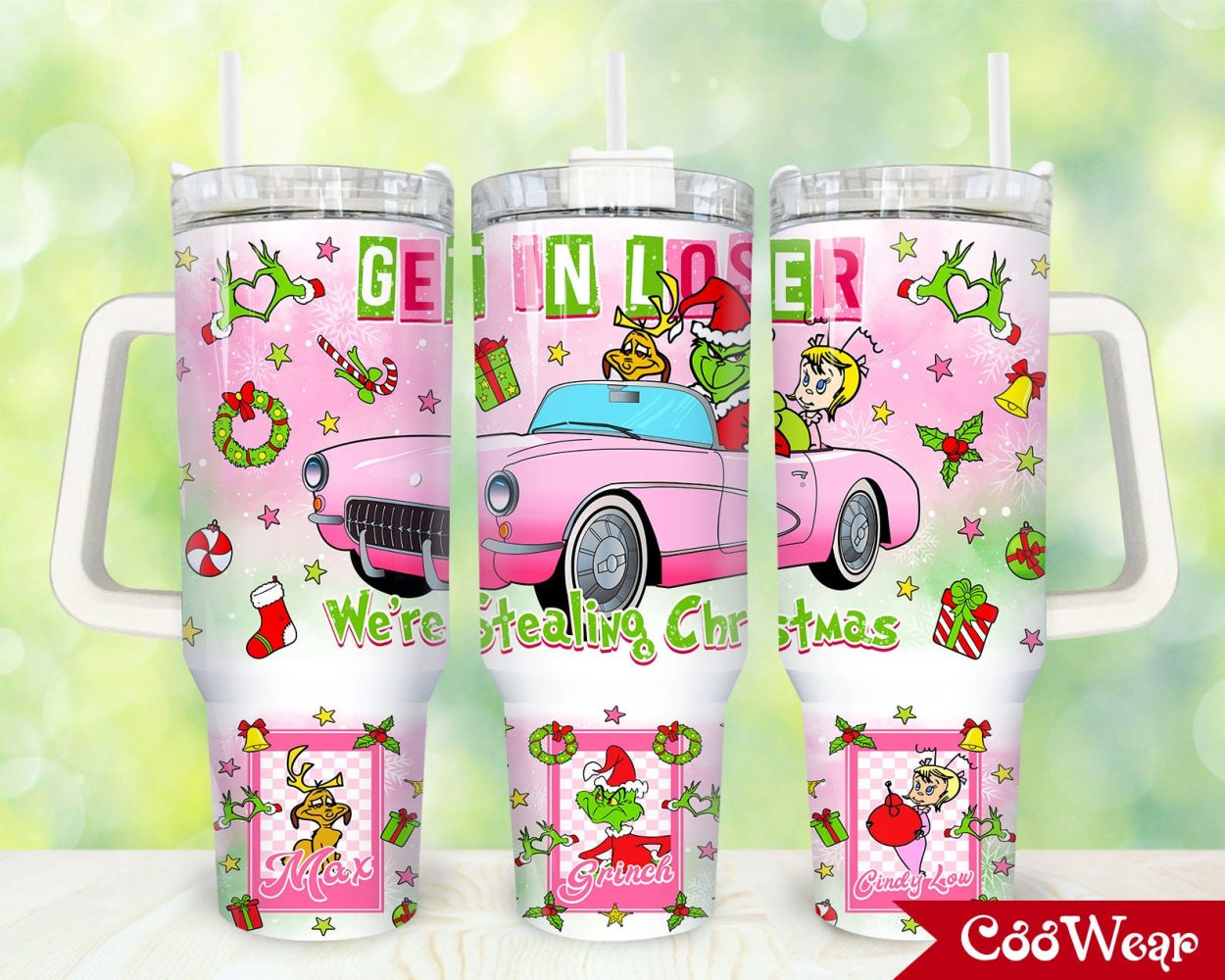 The Grinch Movies Custom Stanley Quencher 40Oz Stainless Steel Tumbler With Handle