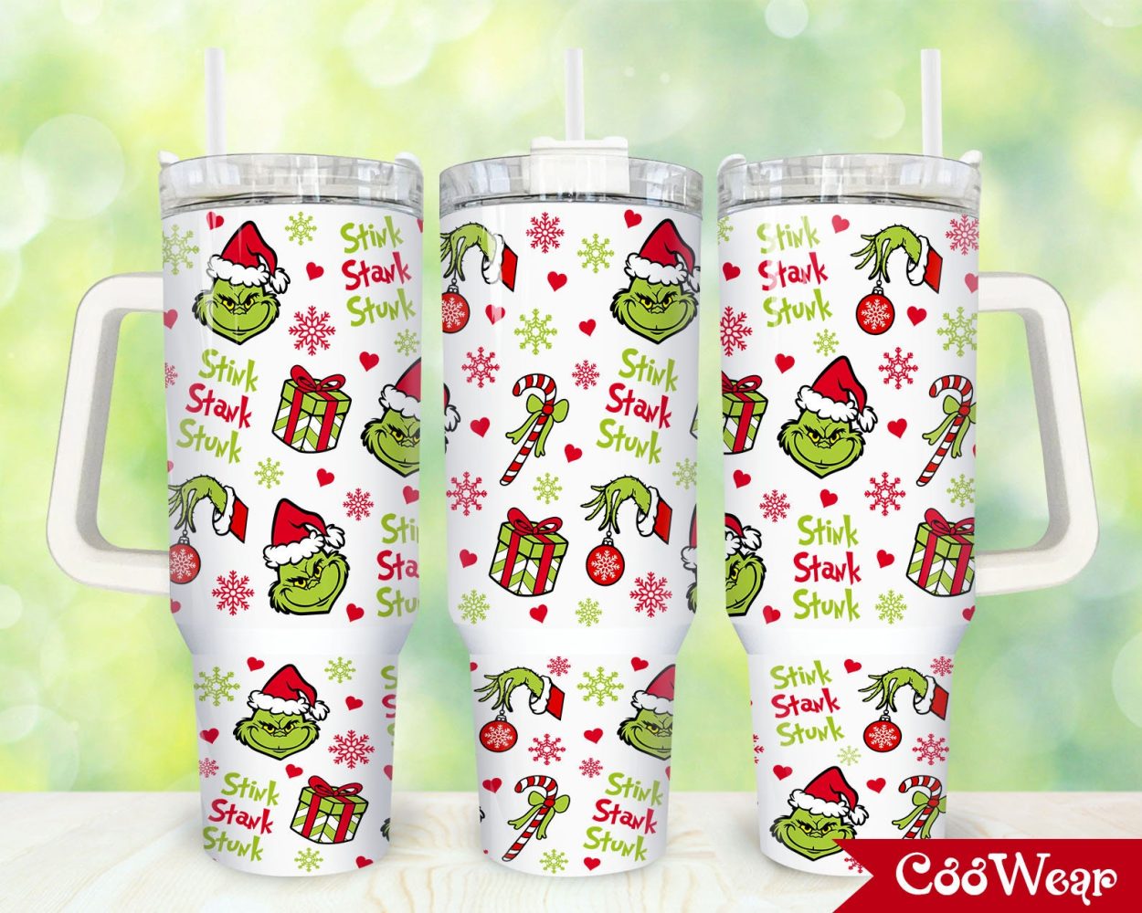 The Grinch Movies Custom Stanley Quencher 40Oz Stainless Steel Tumbler With Handle