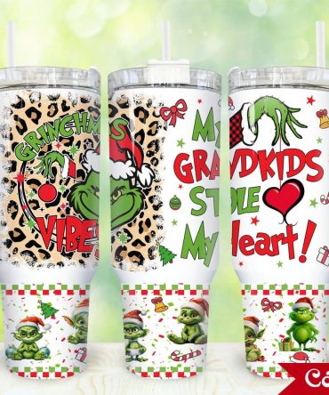 The Grinch Movies Custom Stanley Quencher 40Oz Stainless Steel Tumbler With Handle