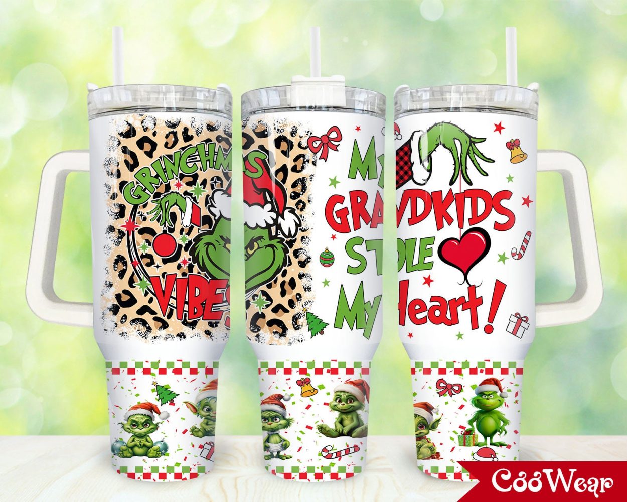 The Grinch Movies Custom Stanley Quencher 40Oz Stainless Steel Tumbler With Handle