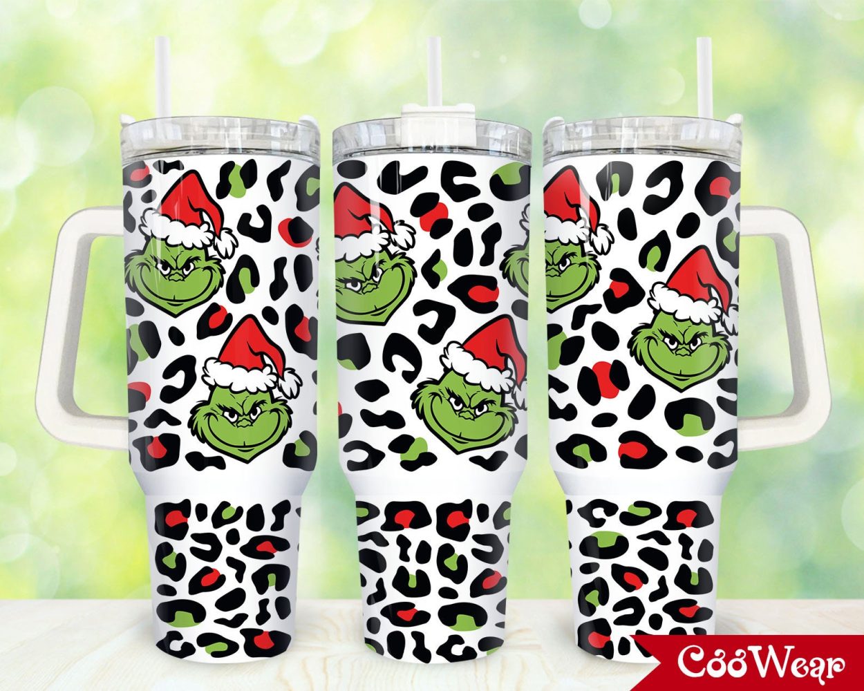 The Grinch Movies Custom Stanley Quencher 40Oz Stainless Steel Tumbler With Handle