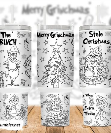 The Grinch Movies Custom Stanley Quencher 40Oz Stainless Steel Tumbler With Handle