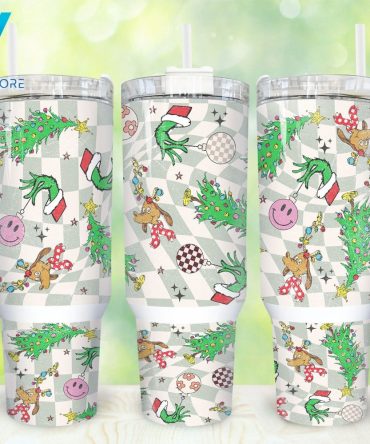The Grinch Movies Custom Stanley Quencher 40Oz Stainless Steel Tumbler With Handle