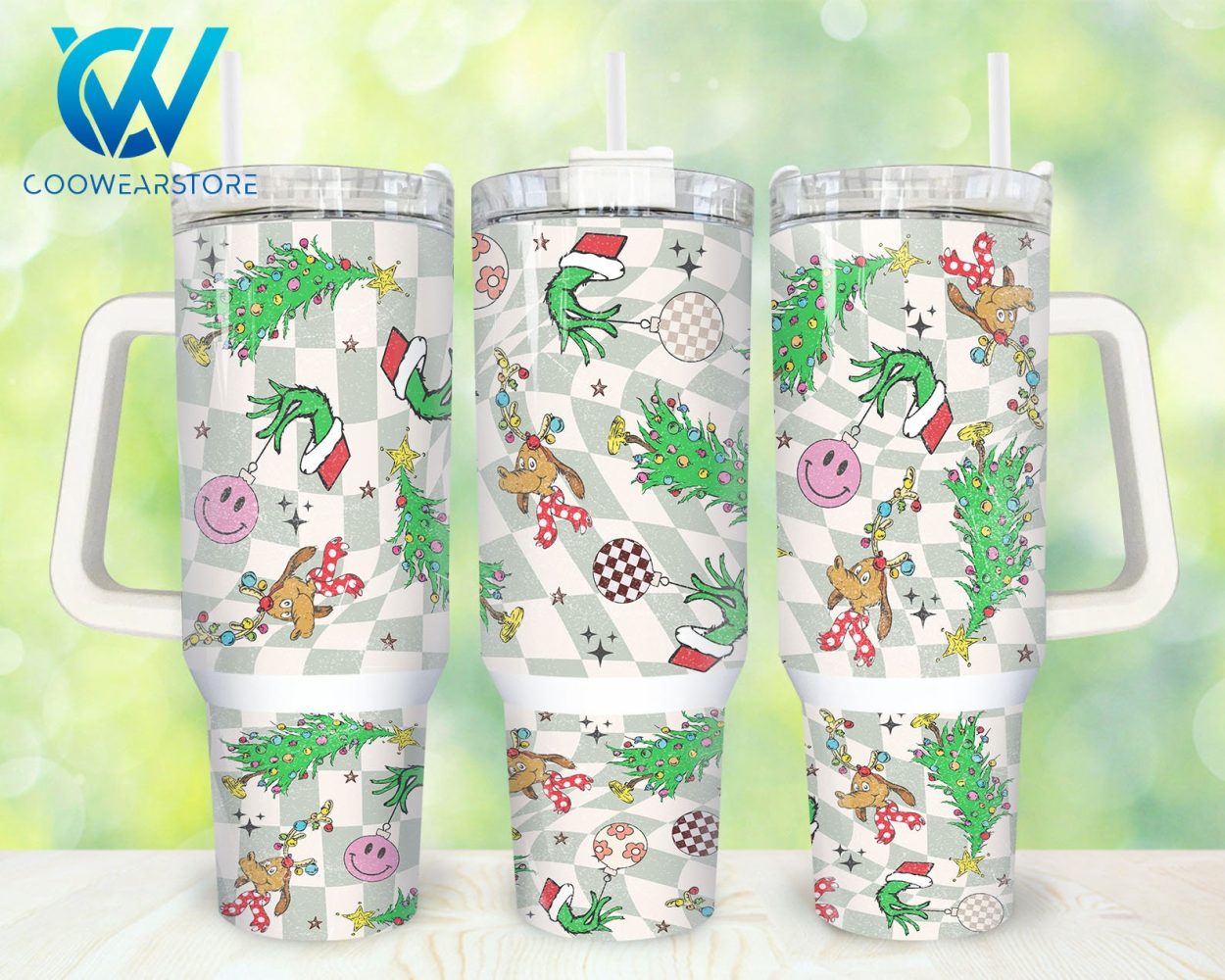 The Grinch Movies Custom Stanley Quencher 40Oz Stainless Steel Tumbler With Handle