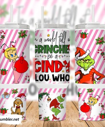 The Grinch Movies Custom Stanley Quencher 40Oz Stainless Steel Tumbler With Handle
