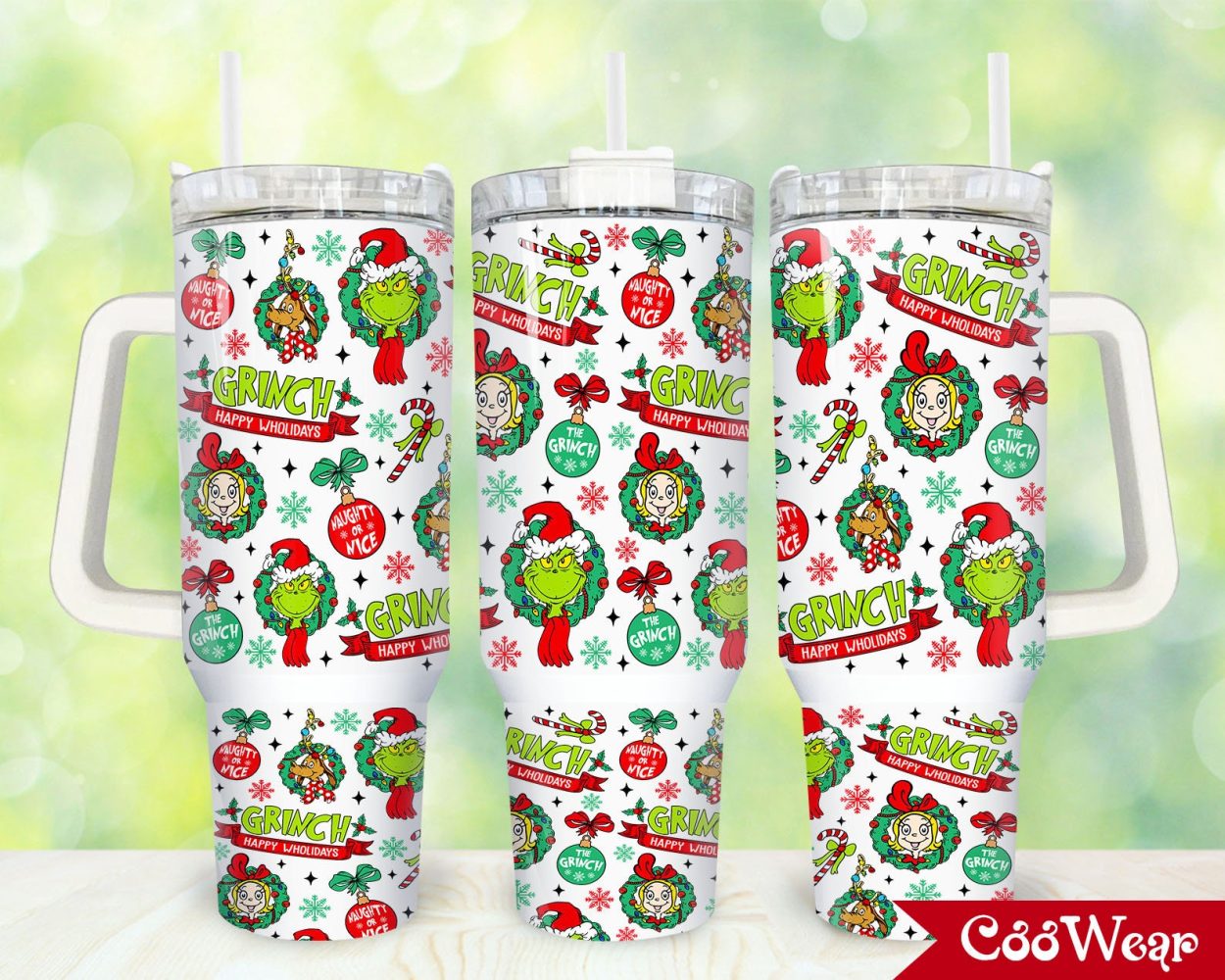The Grinch Movies Custom Stanley Quencher 40Oz Stainless Steel Tumbler With Handle