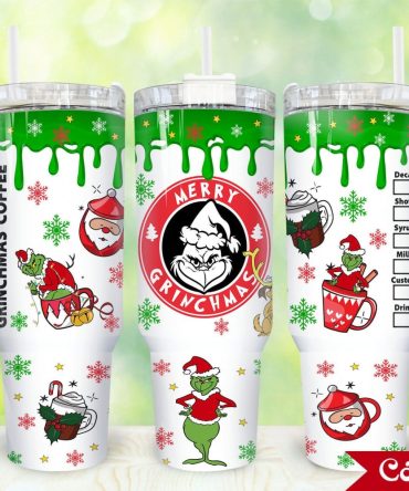 The Grinch Movies Custom Stanley Quencher 40Oz Stainless Steel Tumbler With Handle