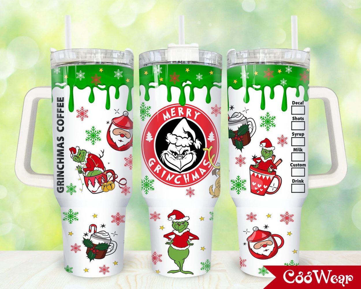 The Grinch Movies Custom Stanley Quencher 40Oz Stainless Steel Tumbler With Handle