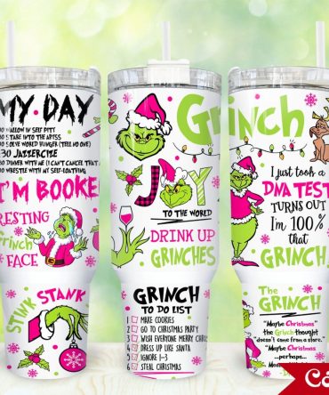 The Grinch Movies Custom Stanley Quencher 40Oz Stainless Steel Tumbler With Handle