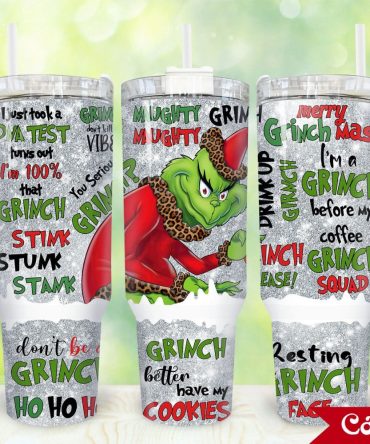 The Grinch Movies Custom Stanley Quencher 40Oz Stainless Steel Tumbler With Handle