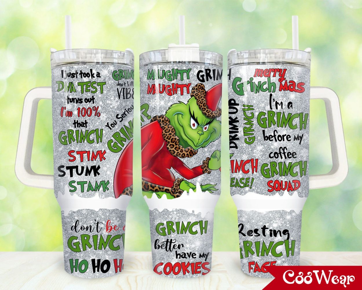 The Grinch Movies Custom Stanley Quencher 40Oz Stainless Steel Tumbler With Handle
