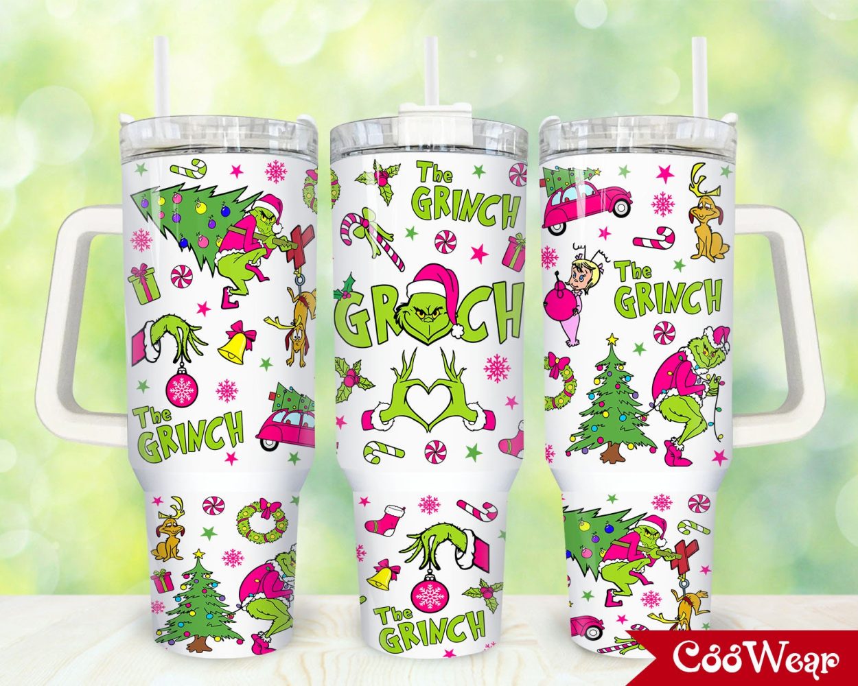 The Grinch Movies Custom Stanley Quencher 40Oz Stainless Steel Tumbler With Handle