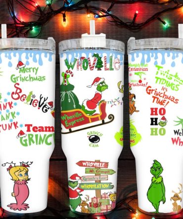 The Grinch Movies Custom Stanley Quencher 40Oz Stainless Steel Tumbler With Handle