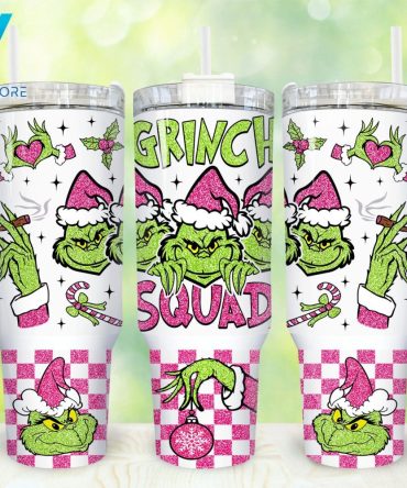 The Grinch Movies Custom Stanley Quencher 40Oz Stainless Steel Tumbler With Handle
