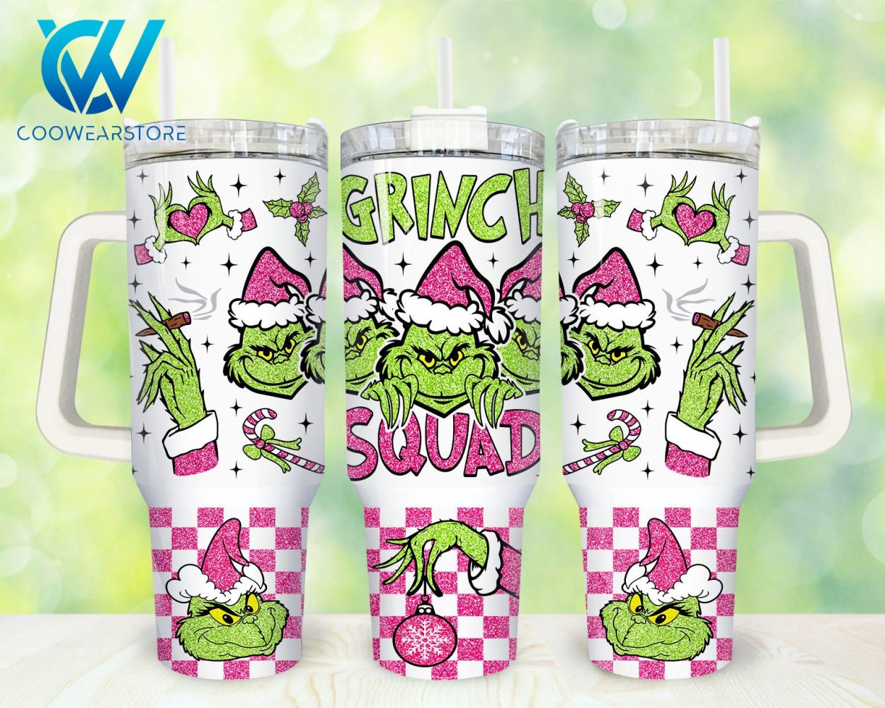 The Grinch Movies Custom Stanley Quencher 40Oz Stainless Steel Tumbler With Handle
