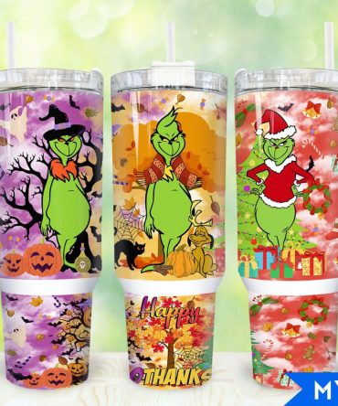 The Grinch Movies Custom Stanley Quencher 40Oz Stainless Steel Tumbler With Handle