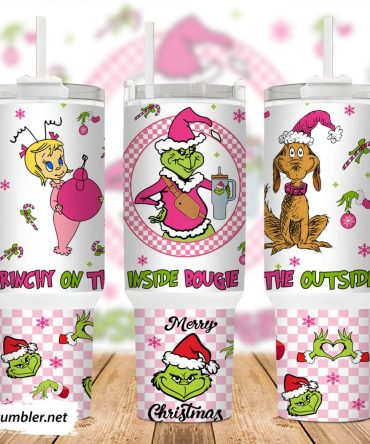 The Grinch Movies Custom Stanley Quencher 40Oz Stainless Steel Tumbler With Handle
