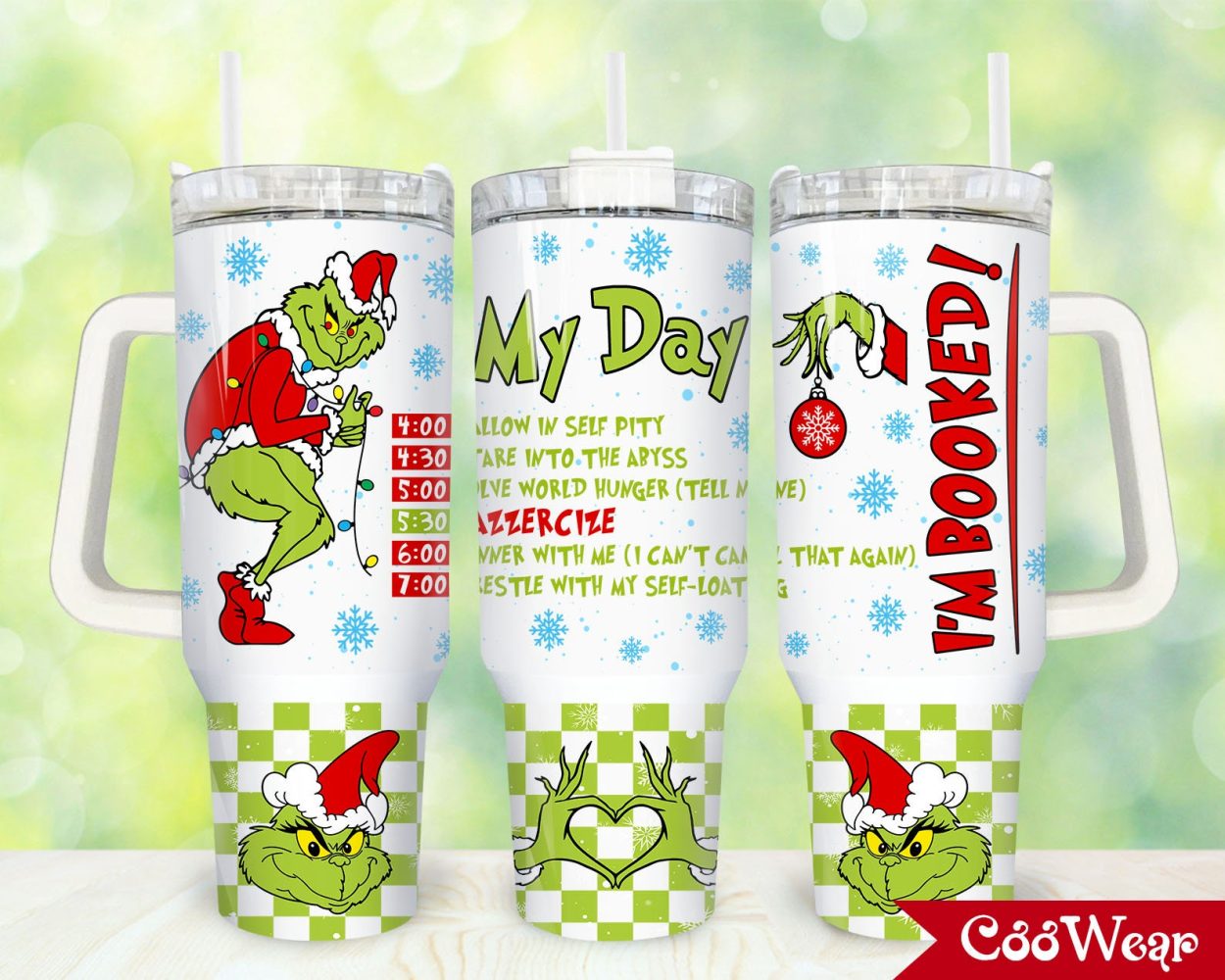 The Grinch Movies Custom Stanley Quencher 40Oz Stainless Steel Tumbler With Handle