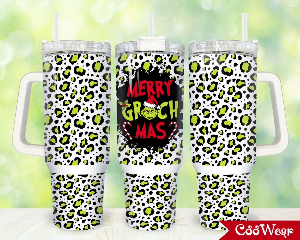 The Grinch Movies Custom Stanley Quencher 40Oz Stainless Steel Tumbler With Handle