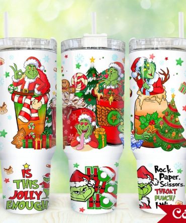 The Grinch Movies Custom Stanley Quencher 40Oz Stainless Steel Tumbler With Handle