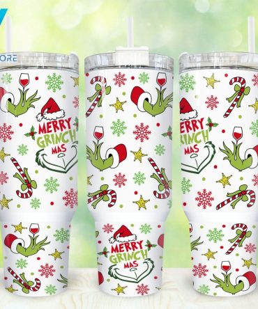 The Grinch Movies Custom Stanley Quencher 40Oz Stainless Steel Tumbler With Handle