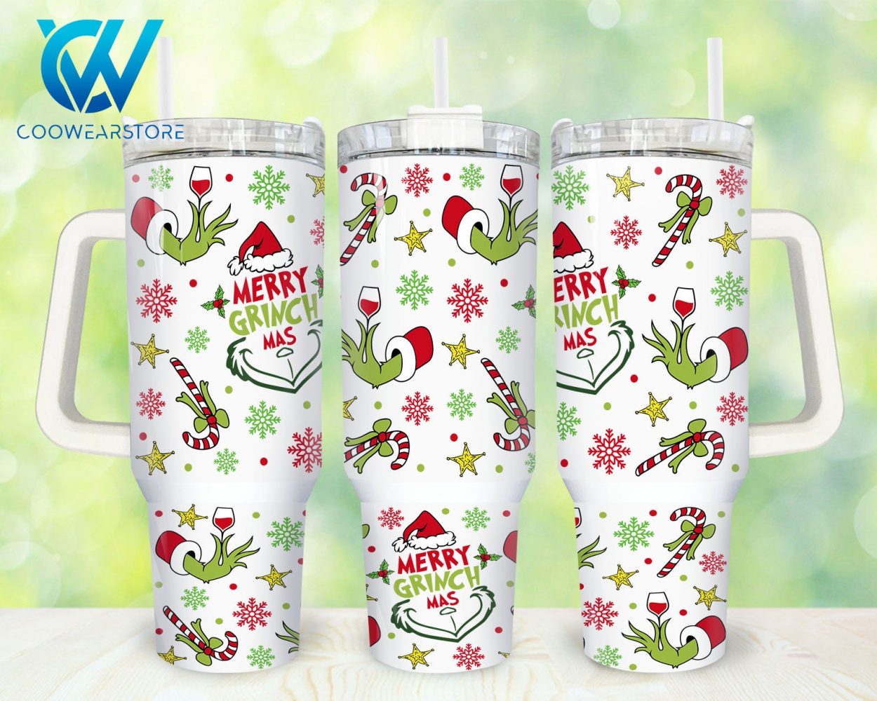 The Grinch Movies Custom Stanley Quencher 40Oz Stainless Steel Tumbler With Handle