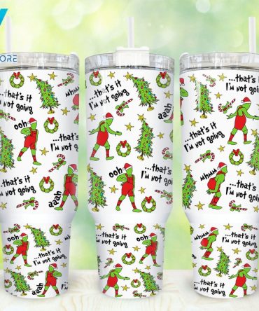 The Grinch Movies Custom Stanley Quencher 40Oz Stainless Steel Tumbler With Handle