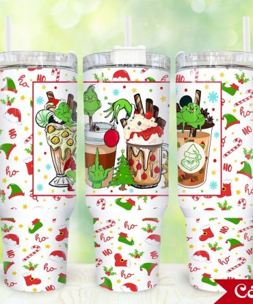 The Grinch Movies Custom Stanley Quencher 40Oz Stainless Steel Tumbler With Handle