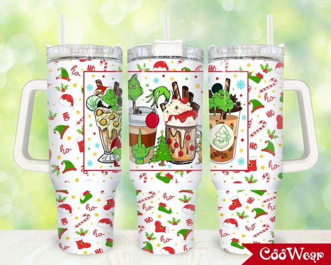The Grinch Movies Custom Stanley Quencher 40Oz Stainless Steel Tumbler With Handle