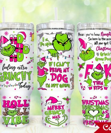 The Grinch Movies Custom Stanley Quencher 40Oz Stainless Steel Tumbler With Handle