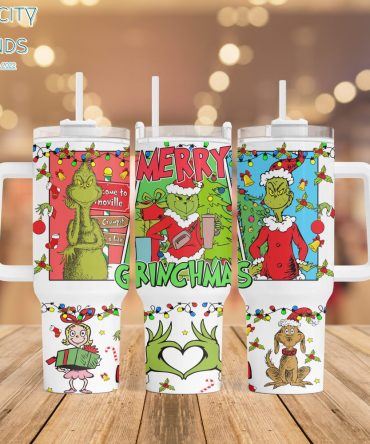 The Grinch Movies Custom Stanley Quencher 40Oz Stainless Steel Tumbler With Handle