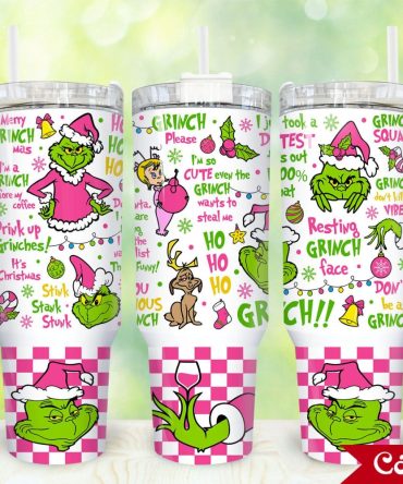 The Grinch Movies Custom Stanley Quencher 40Oz Stainless Steel Tumbler With Handle