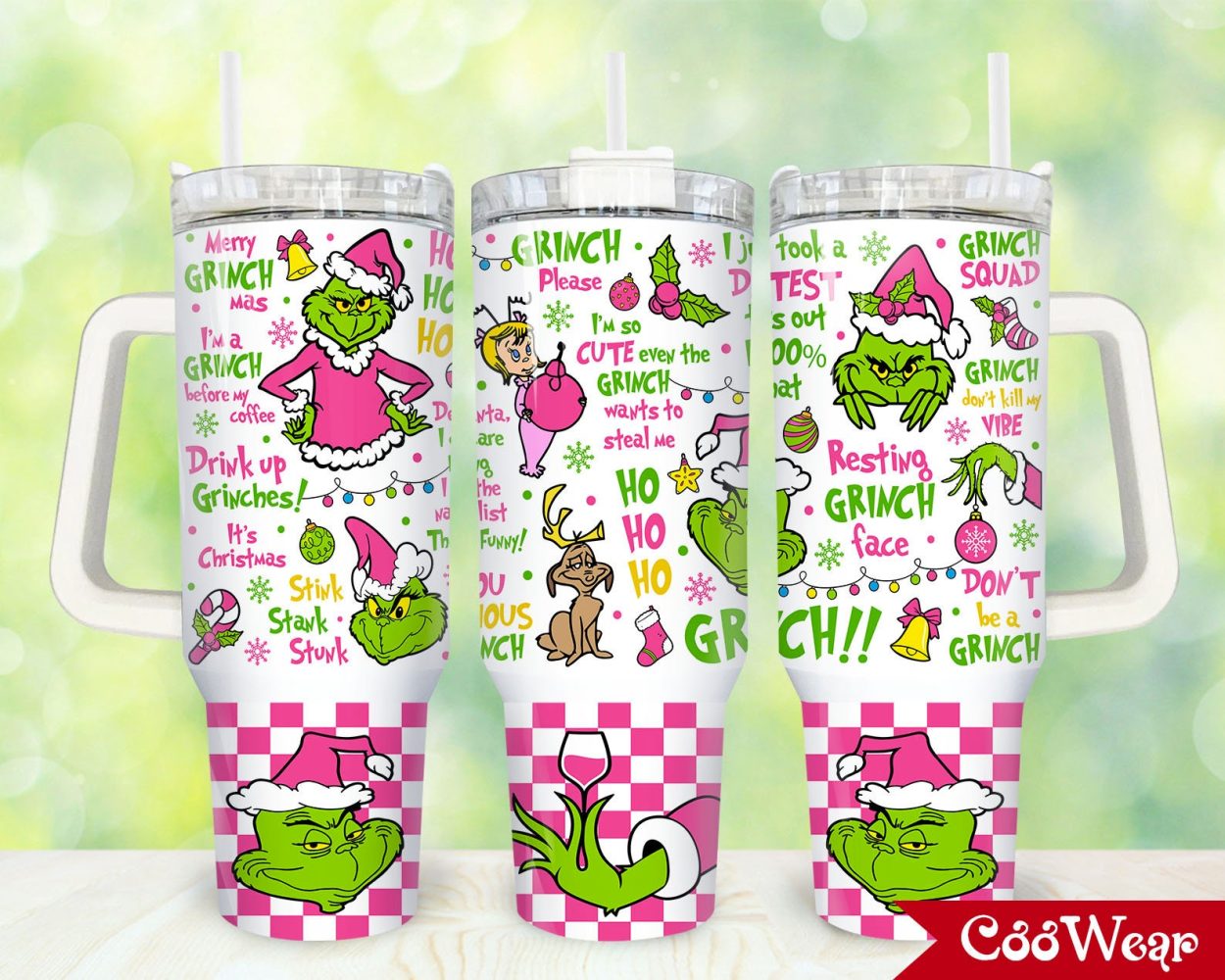 The Grinch Movies Custom Stanley Quencher 40Oz Stainless Steel Tumbler With Handle