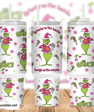 The Grinch Movies Custom Stanley Quencher 40Oz Stainless Steel Tumbler With Handle
