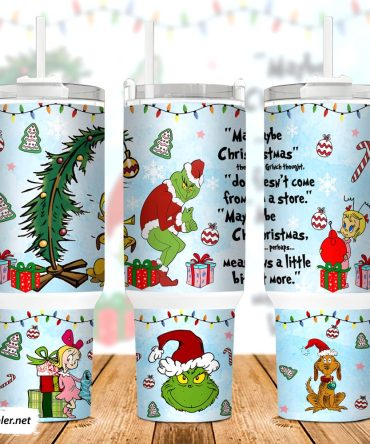 The Grinch Movies Custom Stanley Quencher 40Oz Stainless Steel Tumbler With Handle