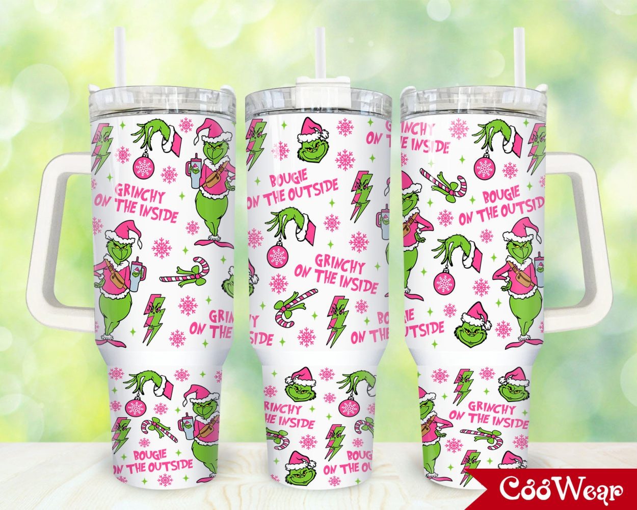 The Grinch Movies Custom Stanley Quencher 40Oz Stainless Steel Tumbler With Handle