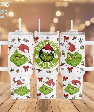 The Grinch Movies Custom Stanley Quencher 40Oz Stainless Steel Tumbler With Handle